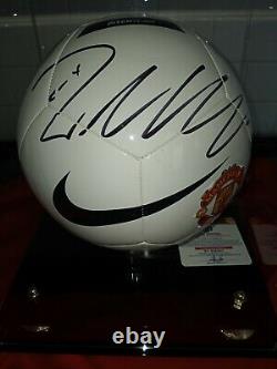 Cristiano Ronaldo Signed Nike Manchester United Logo Soccer Ball With Coa