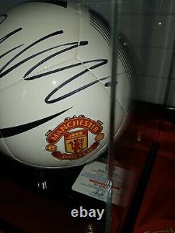 Cristiano Ronaldo Signed Nike Manchester United Logo Soccer Ball With Coa