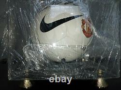 Cristiano Ronaldo Signed Nike Manchester United Logo Soccer Ball With Coa