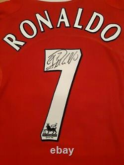 Cristiano Ronaldo Signed Number 7 Manchester United Man Utd 2004 Shirt