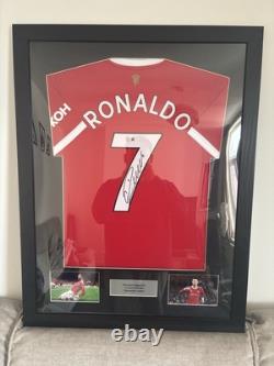 Cristiano Ronaldo Signed Shirt Framed BECKETT COA Manchester Utd JERSEY RARE