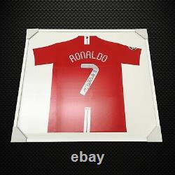 Cristiano Ronaldo Signed Shirt Manchester United 2008 Champions League COA Frame