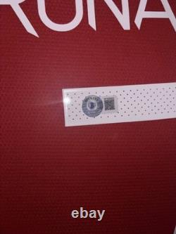 Cristiano Ronaldo Signed and Framed Manchester United Shirt Beckett New QR COA