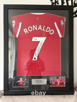 Cristiano Ronaldo Signed and Framed Manchester United Shirt Beckett Witnessed QR