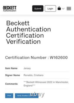Cristiano Ronaldo Signed and Framed Manchester United Shirt Beckett Witnessed QR
