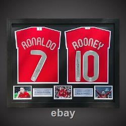 Cristiano Ronaldo & Wayne Rooney Manchester United Dual Framed Signed Shirt £750