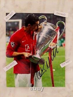 Cristiano Ronaldo hand signed Champions League 2008 Manchester United Utd COA