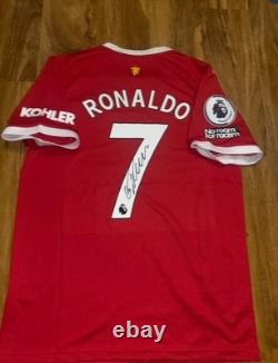 Cristiano Ronaldo hand signed Manchester United Home Shirt With Coa Included