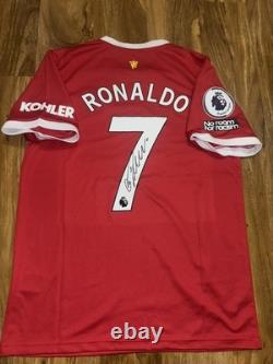 Cristiano Ronaldo hand signed Manchester United Home Shirt With Coa Included