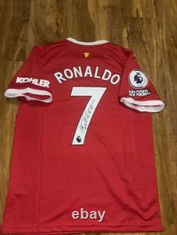 Cristiano Ronaldo hand signed Manchester United Home Shirt With Coa Included