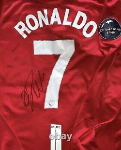 Cristiano Ronaldo signed 2009/10 Manchester United long sleeve shirt COA RARE