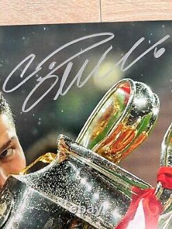 Cristiano Ronaldo signed Manchester United Champions League photograph. AFTAL RD