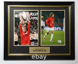 DAVID BECKHAM hand signed Manchester United photo frame presentation RARE