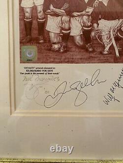 DYNASTY Manchester United Busby Ferguson Framed Print Signed by LEGENDS