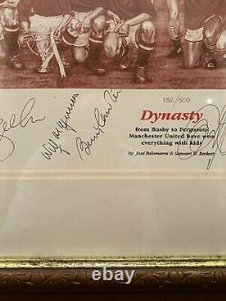 DYNASTY Manchester United Busby Ferguson Framed Print Signed by LEGENDS