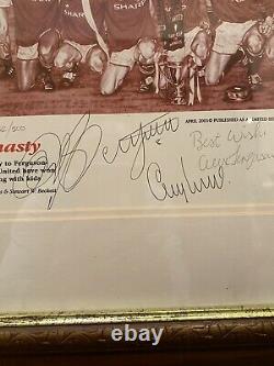 DYNASTY Manchester United Busby Ferguson Framed Print Signed by LEGENDS