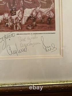 DYNASTY Manchester United Busby Ferguson Framed Print Signed by LEGENDS