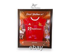 David Beckham Framed Manchester United Signed Football Shirt COA