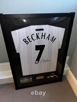 David Beckham Manchester United Genuine Framed Hand Signed Shirt With Coa