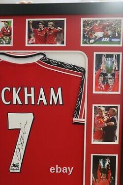 David Beckham Manchester United Legend Hand Signed & Framed Shirt/jersey + Coa