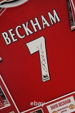 David Beckham Manchester United Legend Hand Signed & Framed Shirt/jersey + Coa