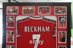 David Beckham Manchester United Legend Hand Signed & Framed Shirt/jersey + Coa