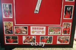 David Beckham Manchester United Legend Hand Signed & Framed Shirt/jersey + Coa