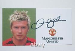 David Beckham Manchester United Man U Signed Official Club Card Autographed Auto