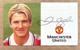 David Beckham Signed Club Card Photo Autograph Manchester United Man Utd