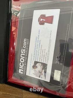 David Beckham Signed ICONS Manchester United 1999 Shirt #7 ICONS Cerified Coa