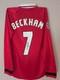 David Beckham Signed Manchester United 99 Final Shirt Printed Autograph