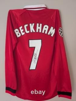 David Beckham Signed Manchester United 99 Final Shirt Printed Autograph