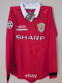 David Beckham Signed Manchester United 99 Final Shirt Printed Autograph
