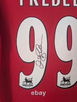 David Beckham Signed Manchester United 99 Treble Shirt Printed Autograph