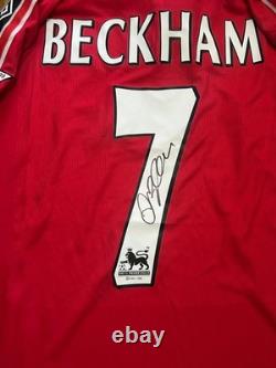 David Beckham Signed Manchester United Home Shirt #7 with Coa included