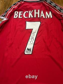 David Beckham Signed Manchester United Home Shirt #7 with Coa included