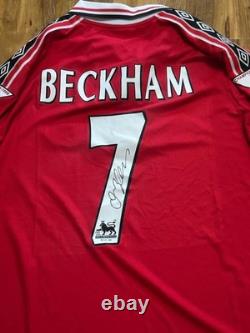 David Beckham Signed Manchester United Home Shirt #7 with Coa included