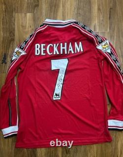 David Beckham Signed Manchester United Home Shirt #7 with Coa included