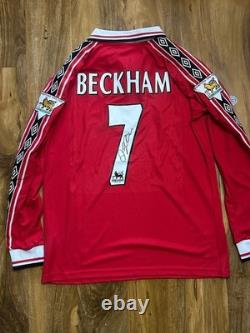 David Beckham Signed Manchester United Home Shirt #7 with Coa included