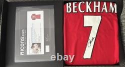 David Beckham Signed Manchester United Shirt 1999 ICONS COA