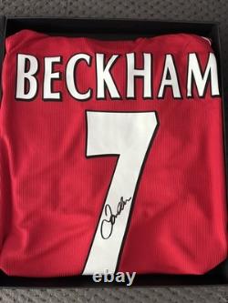 David Beckham Signed Manchester United Shirt 1999 ICONS COA