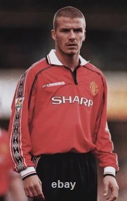 David Beckham Signed Manchester United Shirt 1999 ICONS COA