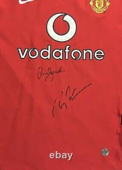 David Beckham and Roy Keane Signed Manchester United Shirt