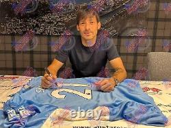 David Silva Signed Manchester City Football Shirt Comes With Proof & Coa