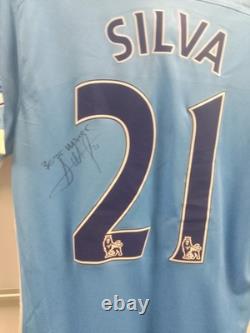 David Silva Signed Manchester City Shirt