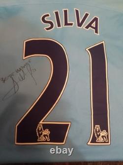David Silva Signed Manchester City Shirt