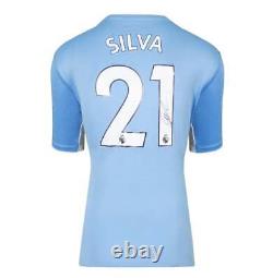 David Silva Signed Manchester City Shirt Home, 2021-22 Autograph Jersey