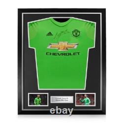 David de Gea Signed Framed Manchester United Goalkeeper Shirt TCCAuthentication