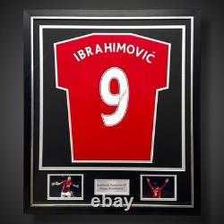 Deluxe Framed Zlatan Ibrahimovic Signed Manchester United Football Shirt £499