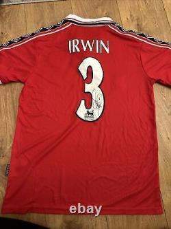 Denis Irwin Signed 1999 Man Utd Manchester United Shirt Legend